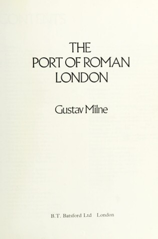 Cover of The Port of Roman London