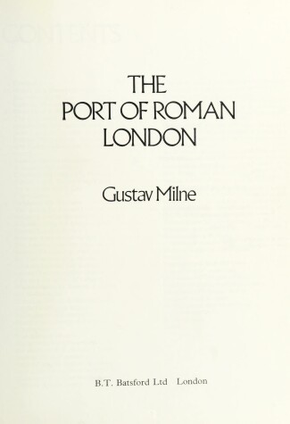 Book cover for The Port of Roman London