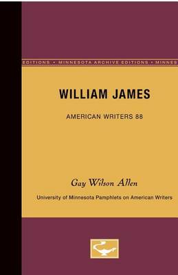 Book cover for William James - American Writers 88