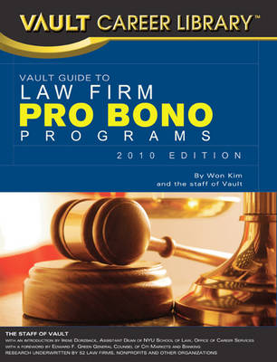 Cover of Vault Guide to Law Firm Pro Bono Programs