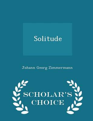 Book cover for Solitude - Scholar's Choice Edition