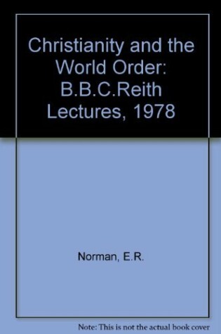 Cover of Christianity and the World Order