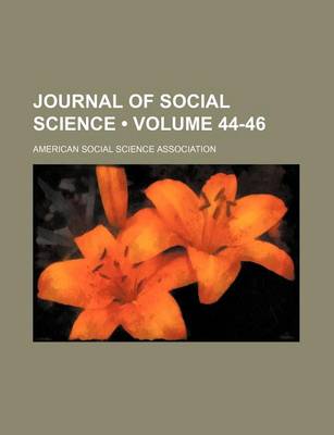 Book cover for Journal of Social Science (Volume 44-46)