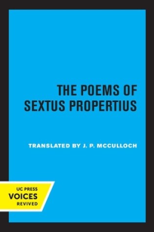 Cover of The Poems of Sextus Propertius