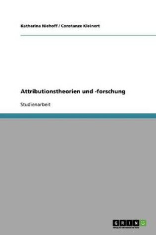 Cover of Attributionstheorien und -forschung