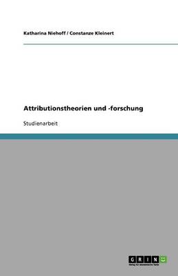 Book cover for Attributionstheorien und -forschung