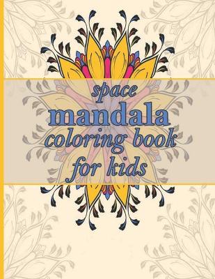Book cover for space mandala coloring book for kids