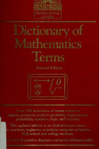 Cover of Dictionary of Mathematics Terms