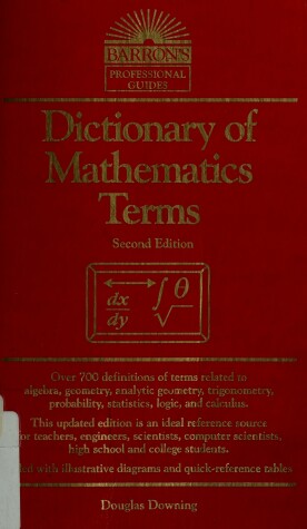 Book cover for Dictionary of Mathematics Terms