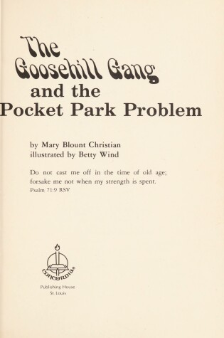 Cover of The Goosehill Gang and the Pocket Park Problem