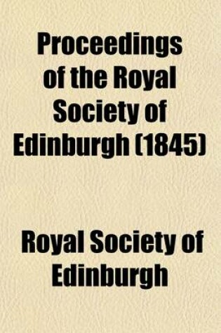 Cover of Proceedings of the Royal Society of Edinburgh (Volume 1)