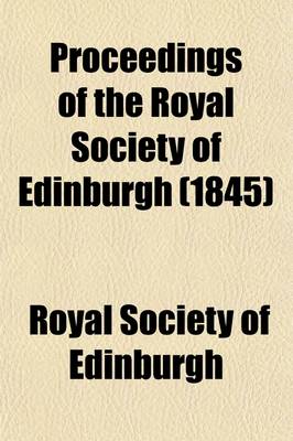 Book cover for Proceedings of the Royal Society of Edinburgh (Volume 1)