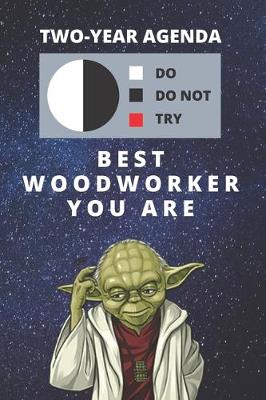 Book cover for 2020 & 2021 Two-Year Daily Planner For Best Woodworker Gift - Funny Yoda Quote Appointment Book - Two Year Weekly Agenda Notebook For Woodworking