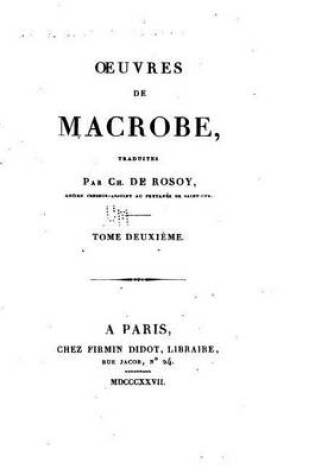 Cover of Oeuvres de Macrobe - Tome II