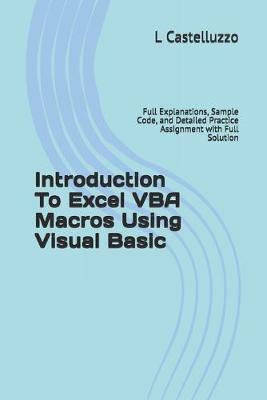 Book cover for Introduction To Excel VBA Macros Using Visual Basic