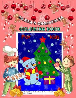 Book cover for SANTA'S CHRISTMAS COLORING BOOK for Kids