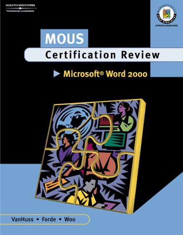 Book cover for MOUS Certification Review, "Microsoft" Word 2000