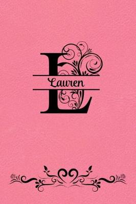 Book cover for Split Letter Personalized Name Journal - Lauren