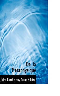 Book cover for de La Mactaphysique