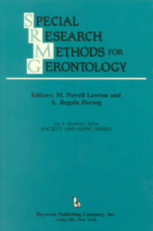 Cover of Special Research Methods for Gerontology