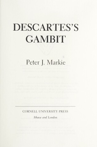 Cover of Descartes S Gambit CB