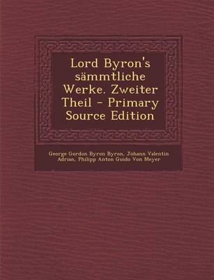 Book cover for Lord Byron's Sammtliche Werke. Zweiter Theil