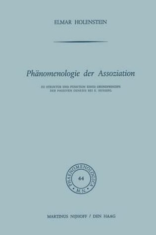Cover of Phanomenologie Der Assoziation
