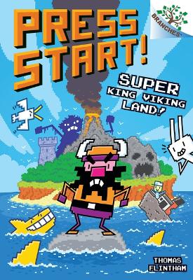 Book cover for Super King Viking Land!: A Branches Book (Press Start! #13)