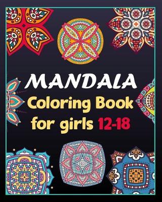 Book cover for Mandala coloring book for girls 12-18