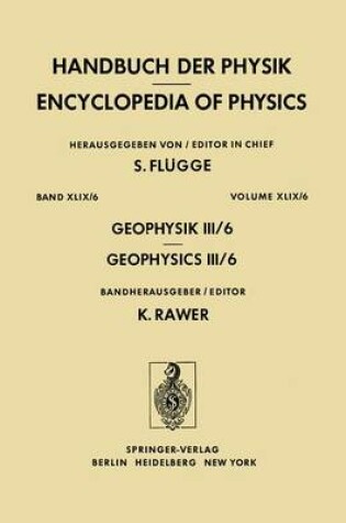 Cover of Geophysik III