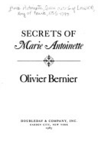 Cover of Secrets of Marie Antoinette