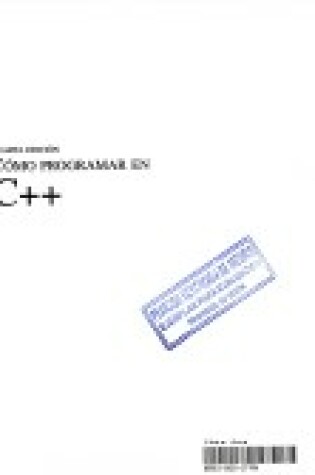 Cover of Como Programar En C++