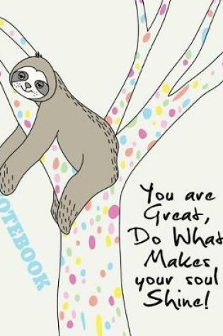 Cover of Funny Sloth 8.5 x 11 Notebook