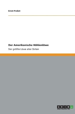 Cover of Der Amerikanische Höhlenlöwe