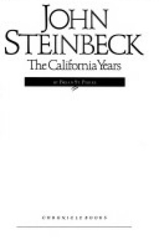 Cover of John Steinbeck, the California Years