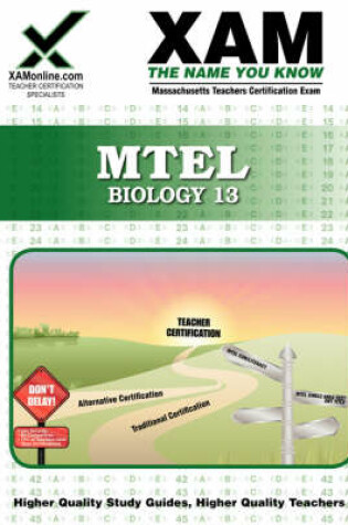 Cover of MTEL Biology 13 Teacher Certification Test Prep Study Guide