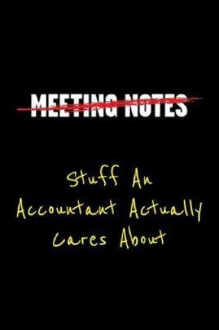 Cover of Meeting Notes Stuff an Accountant Actually Cares about