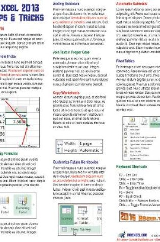 Cover of Excel 2013 Laminated Tip Card