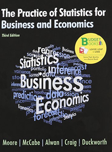 Book cover for Loose-Leaf Version for Practice of Statistics for Business and Economics 3e W/Student CD & Launchpad for Moore's the Practice of Statistics for Business and Economy (12 Month Access)