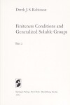 Book cover for Finiteness Conditions and Generalized Soluble Groups