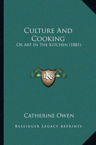 Cover of Culture and Cooking Culture and Cooking