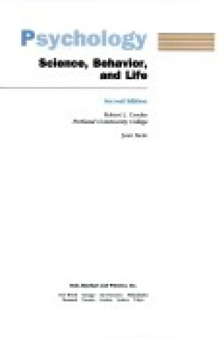 Cover of Crooks/Stein Psychology:Sci/Behav/Life 2e