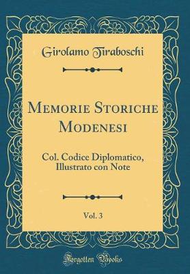Book cover for Memorie Storiche Modenesi, Vol. 3