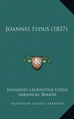 Book cover for Joannes Lydus (1837)