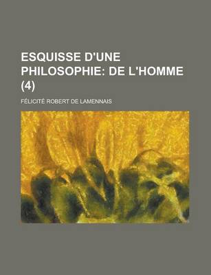 Book cover for Esquisse D'Une Philosophie (4)