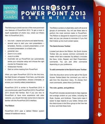 Cover of Microsoft PowerPoint 2013 Essentials (Speedy Study Guides)