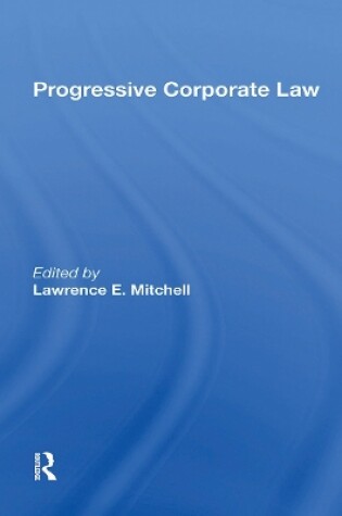 Cover of Progressive Corporate Law