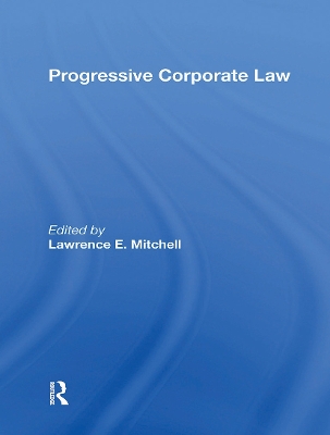 Book cover for Progressive Corporate Law