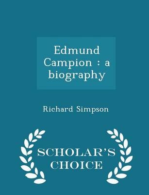 Book cover for Edmund Campion