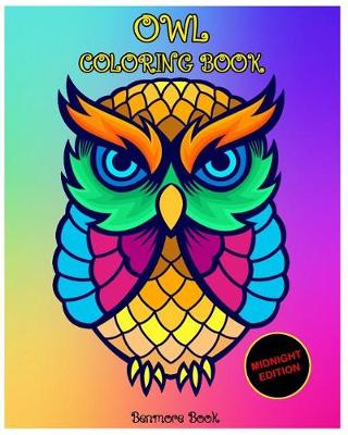 Book cover for Owl Coloring Book Midnight Edition